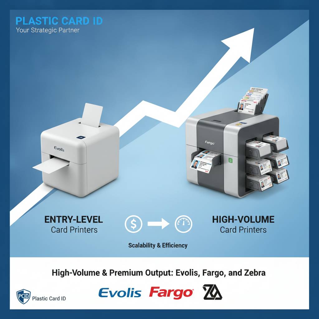 High-Volume and Premium Output: Evolis Agilia, Fargo, and Zebra